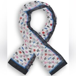 KARL LAGERFELD PARIS Kolorful Karl Icon Square Scarf